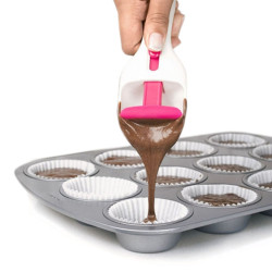 Cake biscuit decorating tools Cake batter can be pushed dispensing spoon Baking Spatula Shovel Cupcake Scoop Free Shipping YSTE-33956