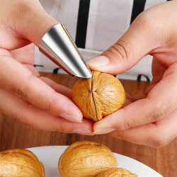 New Kitchen Metal Finger Protector Convenient Stainless Steel Adjustable Pistachio Beans Nut Tool to Peeling Skinning Cutting YSTE-34304