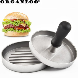 ORGANBOO 1Set Hamburger Press Zinc Alloy  Meat Beef Grill Burger Press Maker Mold Non-stick Coating Kithen Tools YSTE-34352