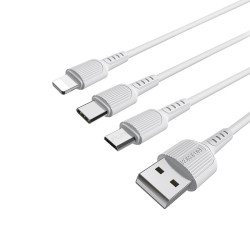 Cable 3-in-1 Lightning / Micro-USB / USB-C BX16 Easy YSTE-38213