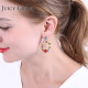 Juicy Grape Green Leaf Crystal Ear Ring Corn Poppy Flower  Fashion Jewellery Sieraden Joyas Pendientes Earring Women YSTE-39152