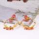 Juicy Grape 2019 Handmade Enamel Mushroom Stud  Tassel Earrings Prevent Allergy 925 Silver Needle Women Fashion Jewelry YSTE-39257