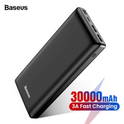 Baseus 30000mAh Power Bank USB C PD Fast Charging 30000 mAh Powerbank For Xiaomi mi Portable External Battery Charger YSTE-39643