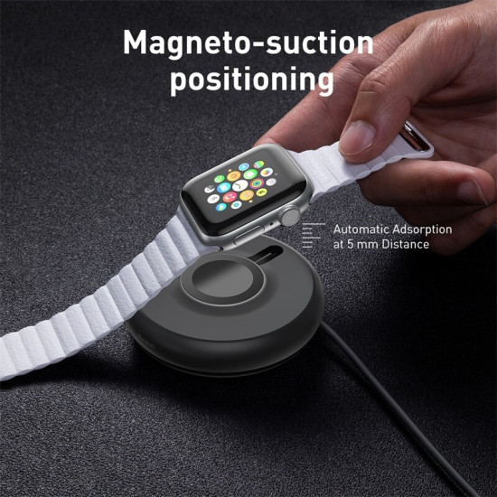 Baseus Qi Wireless Charger For Apple Watch 4 3 2 1 Series Magnetic USB  Fast Wireless Charging Pad With Cable YSTE-39713