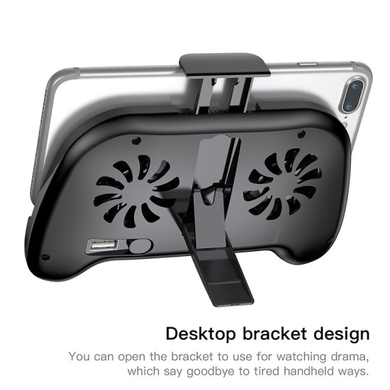 Baseus Mobile Phone Cooler For iPhone Xs Max Xr X Samsung S10 S9 Gamepad  Holder Stand Cooling Controller Support Charging YSTE-39760