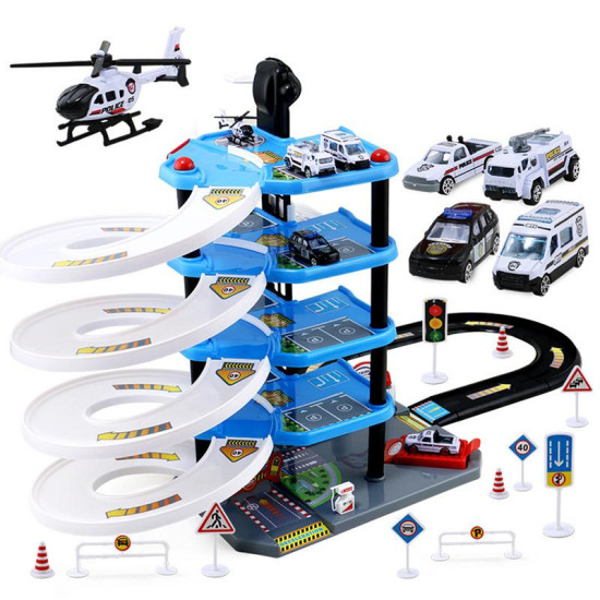 ABS Car Racing Track Toys Parking Lot Assemble Railway Multi-layer Slot Model Toys For Kids Children Birthday YSTE-39812