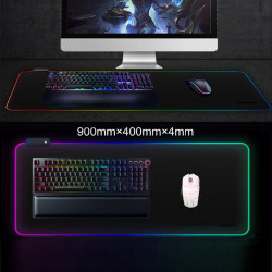 Elisona 40x90cm Large LED RGB Mouse Pad USB Wired Gaming  Mice Mat for Overwatch Lol Dota Csgo Borderlands Fallout Gamer YSTE-39876