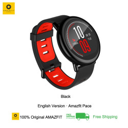 English Version Xiaomi AMAZFIT Pace Huami for Mifit Smart Watch bluetooth GPS Smartwatch Wearable Devices Heart Rate Android IOS - Black, China YSTE-4424