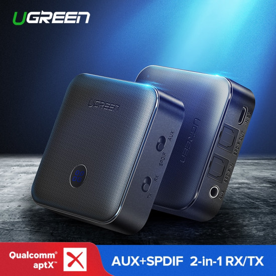 Ugreen Bluetooth Receiver 5.0 4.2 aptX Transmitter for Car TV Headphone Optical 3.5mm SPDIF Bluetooth AUX Audio Receiver Adapter YSTE-5389