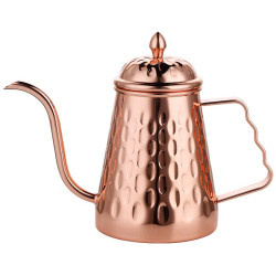 Rokene Coffee Kettle Stainless Steel Pour Over Gooseneck Kettle Hand Drip Tea Pot with Long Slender Spout Coffee Drip Kettle Pot - Rose gold YSTE-5974