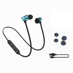 Magnetic attraction Bluetooth Earphone Headset waterproof sports 4.2 with Charging Cable Young Earphone Build-in Mic - Black YSTE-6285