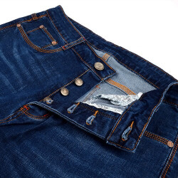 Drizzte Classic Button Fly Jeans Comfortale Blue Slim Stretch Denim Jean Size 32 33 34 35 36 38 40 42 - Button Fly, 30, L32 YSTE-7362